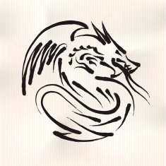Chinese Calligraphy of Dragon