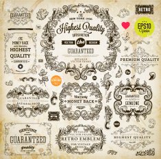Vintage label set N5