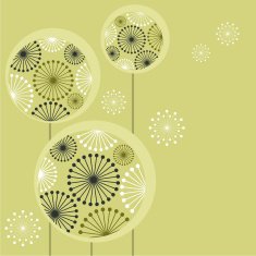 Beautiful stylized dandelions N2