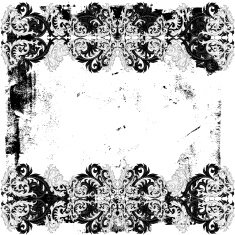 distressed scroll design