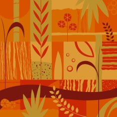decorative design with plants