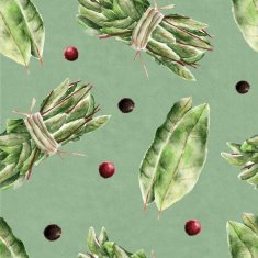 Seamless pattern with bay leaf N14