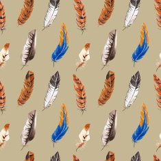 Seamless pattern with feather N6