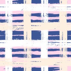 Plaid pattern with wide brushstrokes