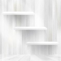 Layers Blank light wooden shelf EPS10