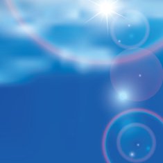 Vector sunny sky with clouds N2
