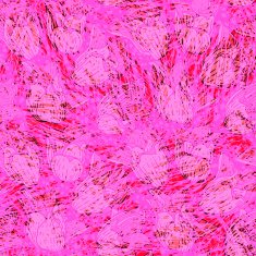 Grunge floral pattern with watercolor splashes