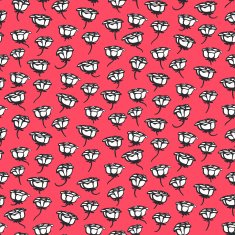 Grunge floral pattern with hand drawn roses