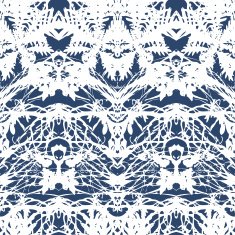 Vintage vector damask pattern with abstract shapes N3