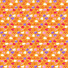 Hand drawn pattern with brush strokes and dots