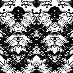 Hand painted pattern with damask and ikat motifs N3