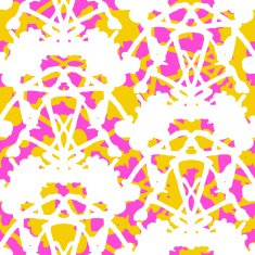Vintage vector damask pattern with abstract shapes N4