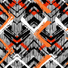 Hand drawn pattern with brushed zigzag line N10