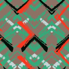 Hand drawn pattern with brushed zigzag line N11