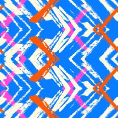 Hand drawn pattern with brushed zigzag line N12