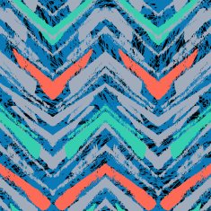 Hand drawn pattern with brushed zigzag line N14