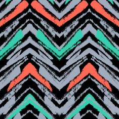 Hand drawn pattern with brushed zigzag line N15