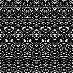 Ethnic pattern in black and white