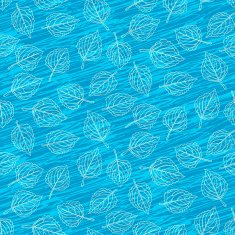 Elegant pattern with leafs drawn in thin lines