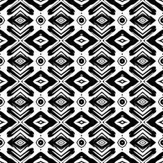 Ethnic pattern with hand drawn brushstrokes