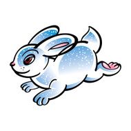 Easter white hare