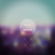 Vector landscape nature and mobile template Corporate website