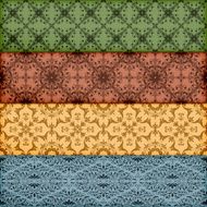 Vector Seamless Floral Borders