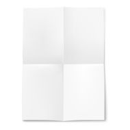 Blank sheet of paper folded in four N2
