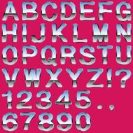Chrome Metal Letters