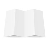 Blank sheet of paper folded in four N3