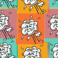 Comic book explosion seamless pattern
