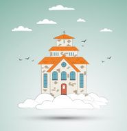 Church at sky Vector