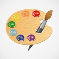 Wooden art palette