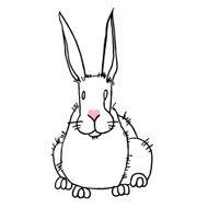 Hand drawn vector bunny