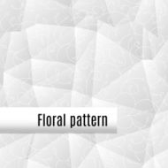 white geometric pattern with triangles and floral ornament