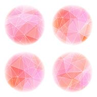 Set of four colorful banner