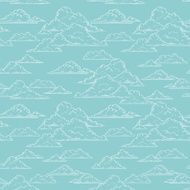 Clouds seamless pattern hand-drawn N3