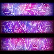 Set of three colorful banner N6