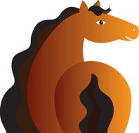 brown horse vector