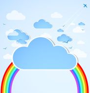 Good weather Blue sky with clouds