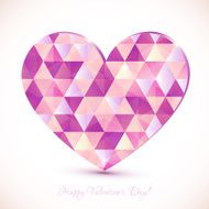 Pink diamond triangles texture realistic heart