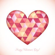 Red diamond triangles texture vector heart