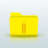 Vector yellow folder on blue background Eps10 N63