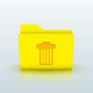 Vector yellow folder on blue background Eps10 N64