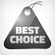 Metal brushed glossy best choice tag N2