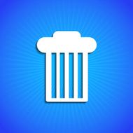 Vector icon on blue background Eps10 N30