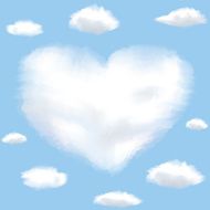 Cloud shaped heart on a sky N2