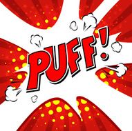 Puff! Comic Speech Bubble Cartoon N6