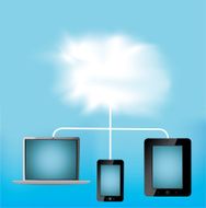 Cloud computing concept background