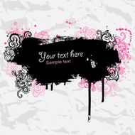 Grunge floral frame N32